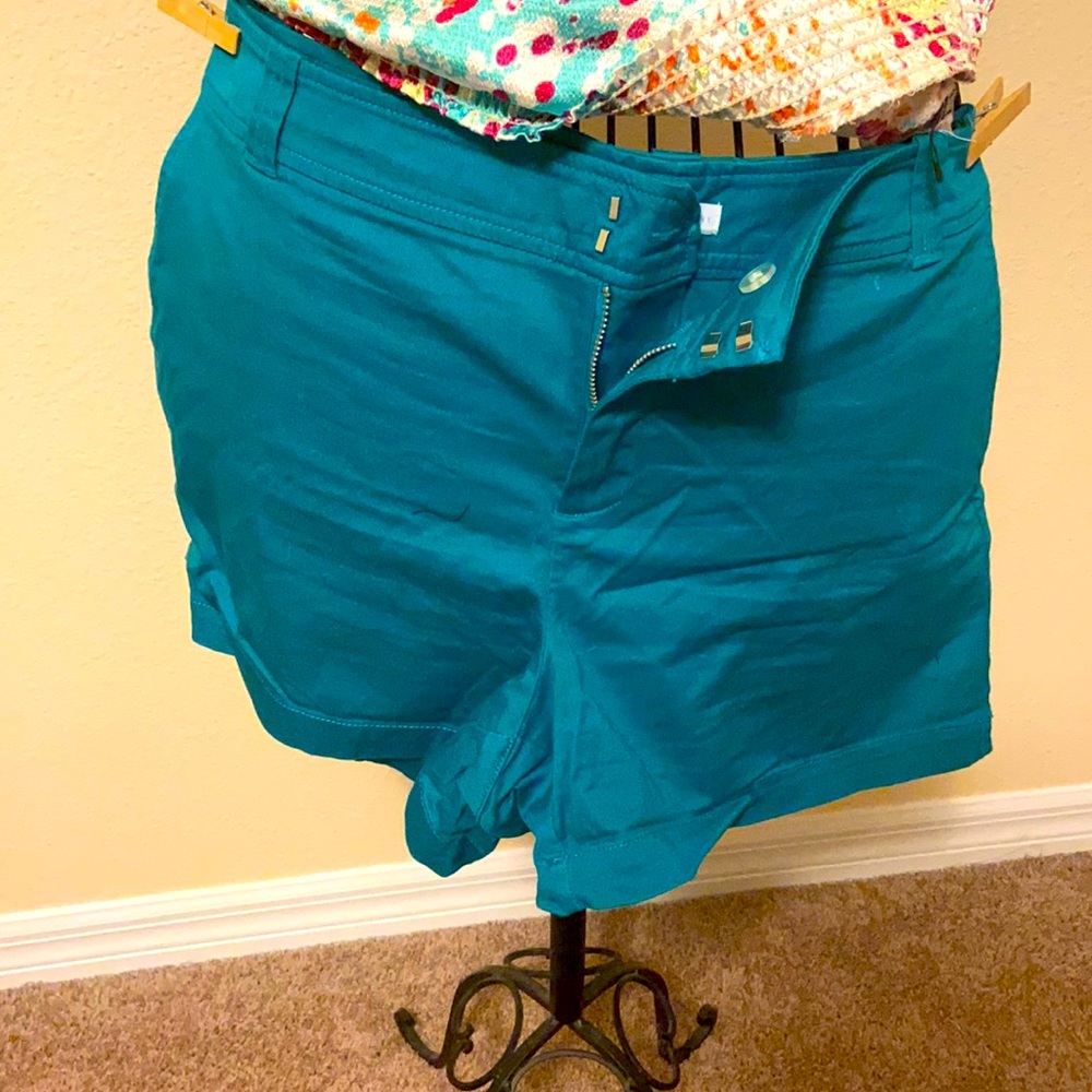 Shorts size 14 teal blue